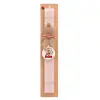 Easter Set, wooden keychain & scented flat Easter candle (30cm) (PINK)