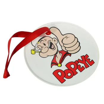 Popeye the sailor man, Στολίδι Χριστουγεννιάτικο στολίδι γυάλινο 9cm