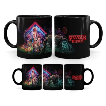 Stranger Things starcourt, Κούπα Μαύρη, κεραμική, 330ml