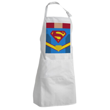 Superman flat, Adult Chef Apron (with sliders and 2 pockets)