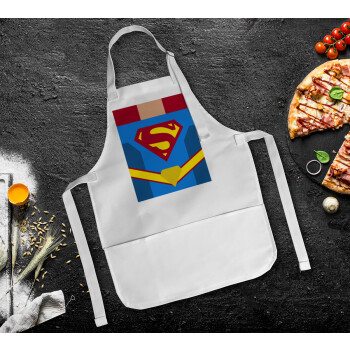 Superman flat, Ποδιά Σεφ Ολόσωμη Παιδική (με ρυθμιστικά και 2 τσέπες)