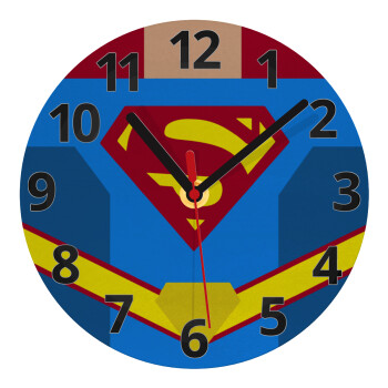 Superman flat, Ρολόι τοίχου γυάλινο (20cm)