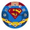 Superman flat, Ρολόι τοίχου ξύλινο (20cm)