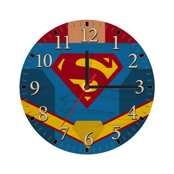 Superman flat, Ρολόι τοίχου ξύλινο plywood (20cm)
