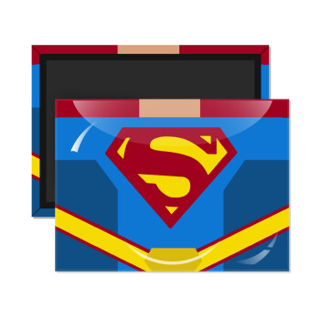 Superman flat, Ορθογώνιο μαγνητάκι ψυγείου διάστασης 9x6cm
