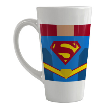 Superman flat, Κούπα κωνική Latte Μεγάλη, κεραμική, 450ml
