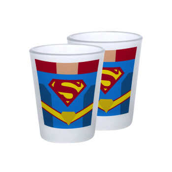 Superman flat, Σφηνοπότηρα γυάλινα 45ml του πάγου (2 τεμάχια)