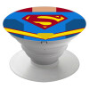 Superman flat, Pop Socket Λευκό Βάση Στήριξης Κινητού στο Χέρι