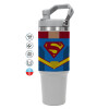 GREY color, 890ml (30oz) stainless Steel Tumbler with Handle