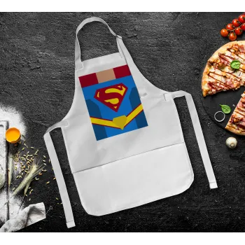 Superman flat, Ποδιά Σεφ Ολόσωμη Παιδική (με ρυθμιστικά και 2 τσέπες)