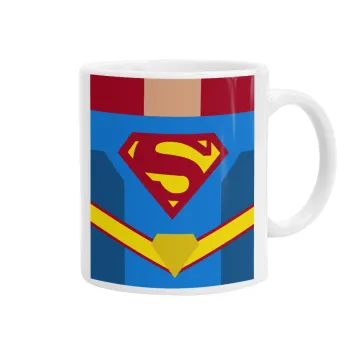 Superman flat, Κούπα, κεραμική, 330ml