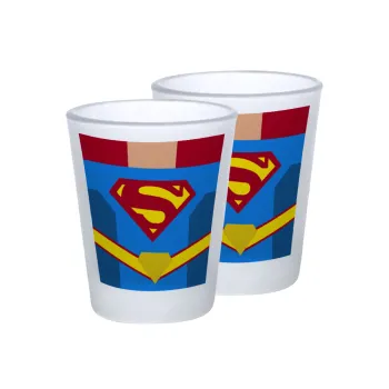 Superman flat, Σφηνοπότηρα γυάλινα 45ml του πάγου (2 τεμάχια)