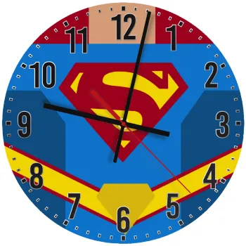 Superman flat, Ρολόι τοίχου ξύλινο (30cm)