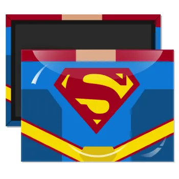 Superman flat, Ορθογώνιο μαγνητάκι ψυγείου διάστασης 9x6cm