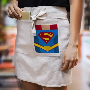 Superman flat, Ποδιά Μέσης με διπλή τσέπη Barista/Bartender, Beige