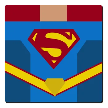 Superman flat, Τετράγωνο μαγνητάκι ξύλινο 6x6cm