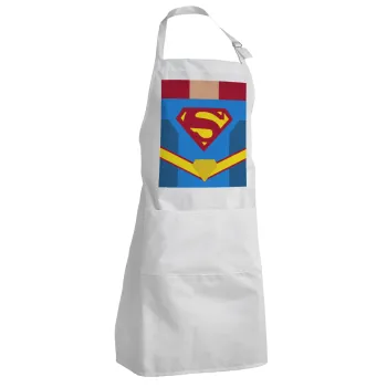 Superman flat, Adult Chef Apron (with sliders and 2 pockets)