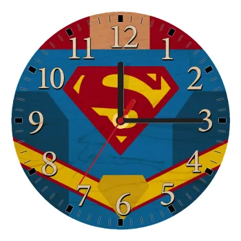 Superman flat, Ρολόι τοίχου ξύλινο plywood (20cm)