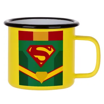 Superman flat, Metallic enamel MATT Yellow cup 360ml