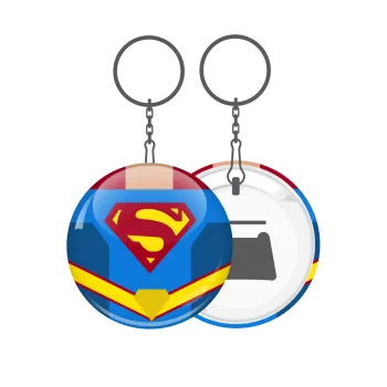 Superman flat, Μπρελόκ μεταλλικό 5cm με ανοιχτήρι