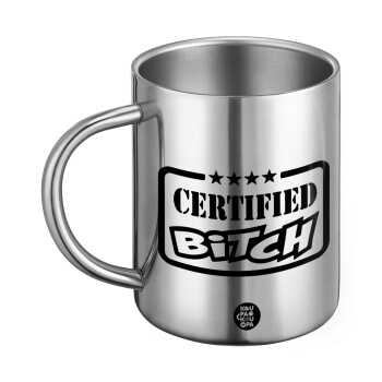 Certified Bitch, Ανοξείδωτη Μεταλλική Κούπα 450ml - Διπλού Τοιχώματος