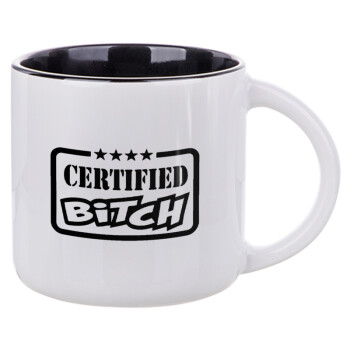 Certified Bitch, Κούπα κεραμική 400ml Λευκή/Μαύρη