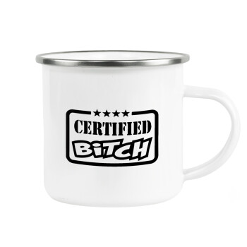 Certified Bitch, Κούπα Μεταλλική εμαγιέ λευκη 360ml