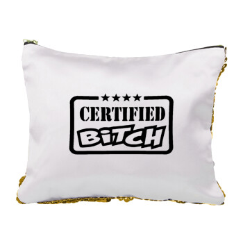 Certified Bitch, Τσαντάκι νεσεσέρ με πούλιες (Sequin) Χρυσό