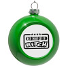 Green Christmas tree ornament bauble 8cm