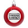 Red Christmas tree ornament bauble 8cm