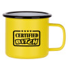 Metallic enamel MATT Yellow cup 360ml