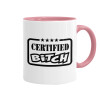 Mug colored pink, ceramic, 330ml