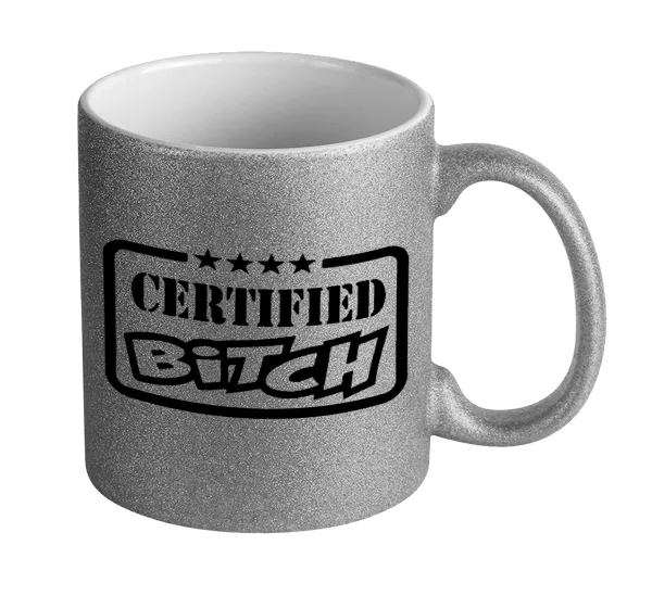 Certified Bitch — Glitter Ασημένια