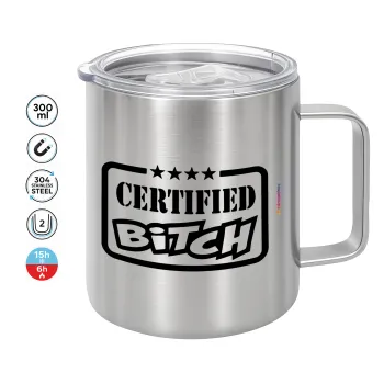 Certified Bitch, Mug Stainless steel double wall 300ml