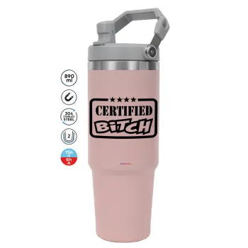 Certified Bitch, ΡΟΖ χρώματος Θερμός Ανοξείδωτο 890ml (30oz) με χερούλι