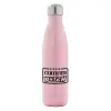 Μεταλλικό παγούρι θερμός Ροζ Ιριδίζον (Stainless steel), διπλού τοιχώματος, 500ml