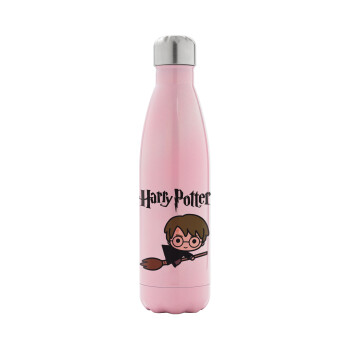 Harry potter kid, Μεταλλικό παγούρι θερμός Ροζ Ιριδίζον (Stainless steel), διπλού τοιχώματος, 500ml