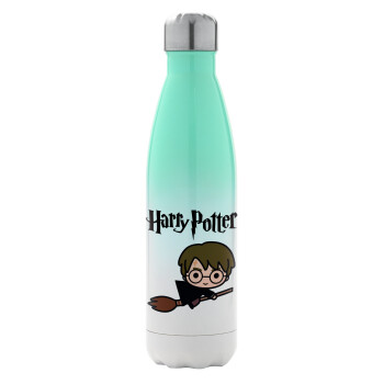Harry potter kid, Μεταλλικό παγούρι θερμός Πράσινο/Λευκό (Stainless steel), διπλού τοιχώματος, 500ml