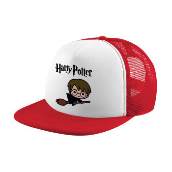 Harry potter kid, Καπέλο Ενηλίκων Soft Trucker με Δίχτυ Red/White (POLYESTER, ΕΝΗΛΙΚΩΝ, UNISEX, ONE SIZE)