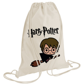 Harry potter kid, Τσάντα πλάτης πουγκί GYMBAG natural (28x40cm)