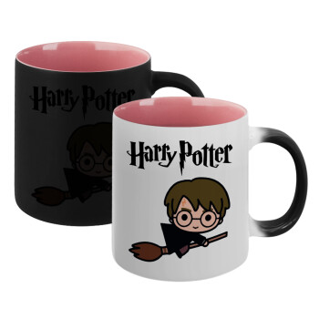 Harry potter kid, Κούπα Μαγική εσωτερικό ΡΟΖ, κεραμική 330ml που αλλάζει χρώμα με το ζεστό ρόφημα