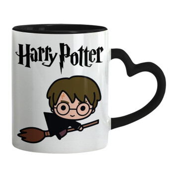 Harry potter kid, Mug heart black handle, ceramic, 330ml
