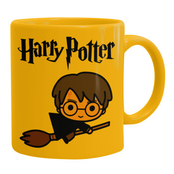 Harry potter kid, Ceramic coffee mug yellow, 330ml (1pcs)