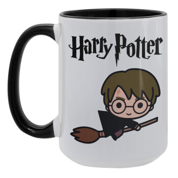 Harry potter kid, Κούπα Mega 15oz, κεραμική Μαύρη, 450ml