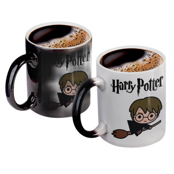 Harry potter kid, Color changing magic Mug, ceramic, 330ml when adding hot liquid inside, the black colour desappears (1 pcs)