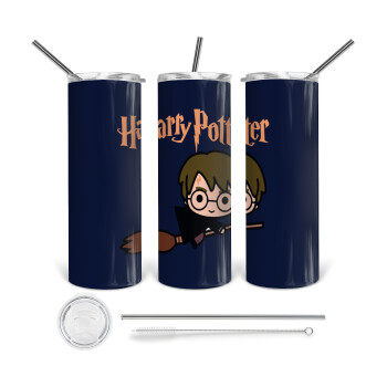 Harry potter kid, 360 Eco friendly ποτήρι θερμό (tumbler) από ανοξείδωτο ατσάλι 600ml, με μεταλλικό καλαμάκι & βούρτσα καθαρισμού