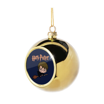 Harry potter kid, Χριστουγεννιάτικη μπάλα δένδρου Χρυσή 8cm