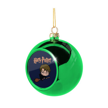 Harry potter kid, Χριστουγεννιάτικη μπάλα δένδρου Πράσινη 8cm