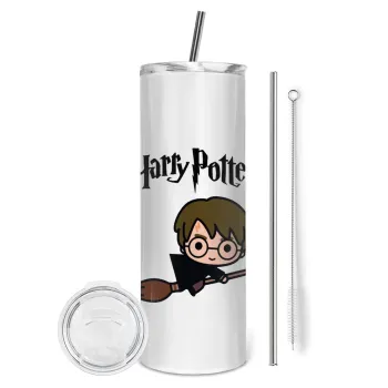 Harry potter kid, Tumbler stainless steel 600ml, with metal straw & cleaning brush