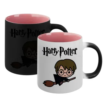 Harry potter kid, Κούπα Μαγική εσωτερικό ΡΟΖ, κεραμική 330ml που αλλάζει χρώμα με το ζεστό ρόφημα